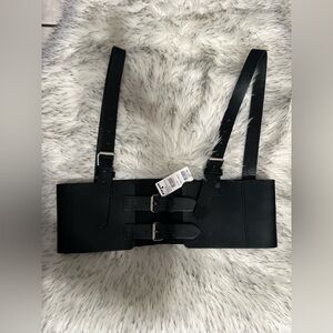 Tilly’s Wide Double Buckle Womens Harness Belt - Black